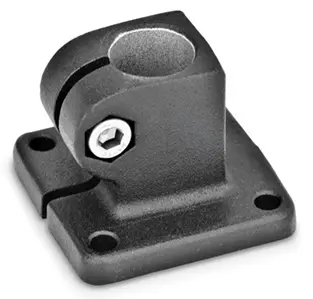 [GN 162-B18-2-BL] BRIDA DE CONECTOR CON PLACA BASE Ø18 